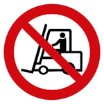 P07	Für Flurförderzeuge verboten