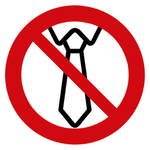 P27	Bedienung mit Krawatte verboten