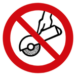 P35	Nicht zulässig für Freihandschleifen und handgeführtem Schleifen