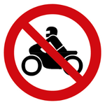 P49	Motorrad verboten / Motorräder verboten