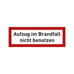 F026 - Aufzug im Brandfall nicht benutzen
