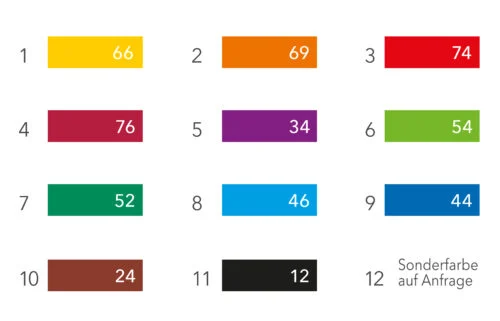 Verschiedene Farben sind für Hundesteuermarken möglich