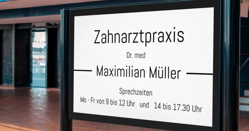 Praxisschild