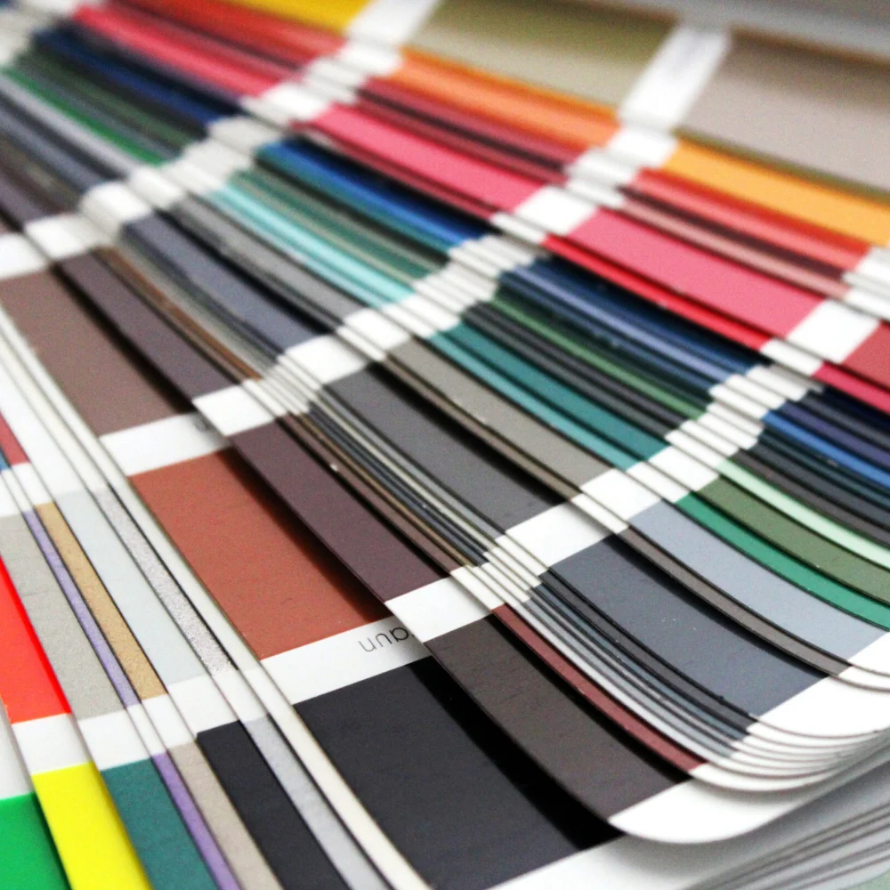 Farbfächer mit verschiedenen Farben
