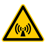 D-W012 - Warnung vor nicht ionisierender, elektromagnetischer Strahlung - elektromagnetischem Feld