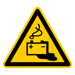 D-W020 - Warnung vor Gefahren durch Batterien