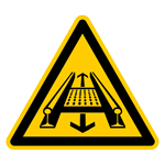 D-W029 - Warnung vor Gefahren durch eine Förderanlage im Gleis